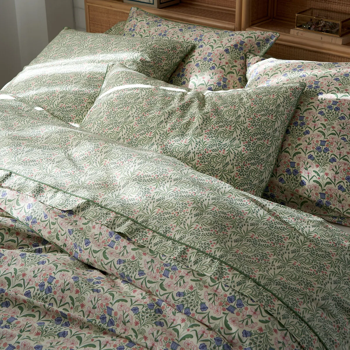 Lizbeth Pillowcase - Vegetable Print, Cotton Satin alternate view