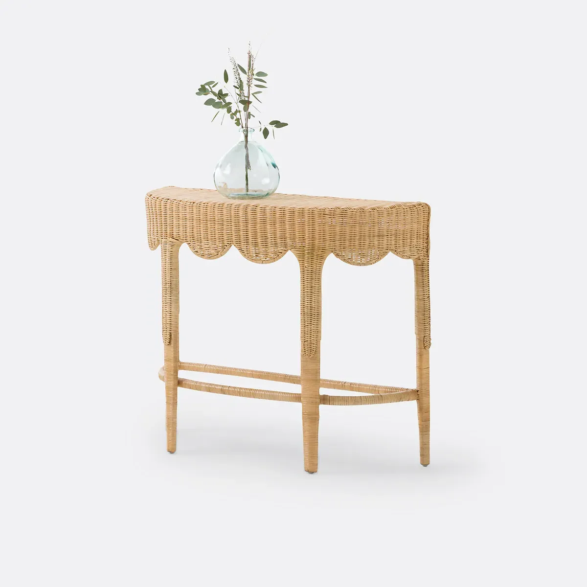 Loama Braided Console Table - Natural, Rattan product