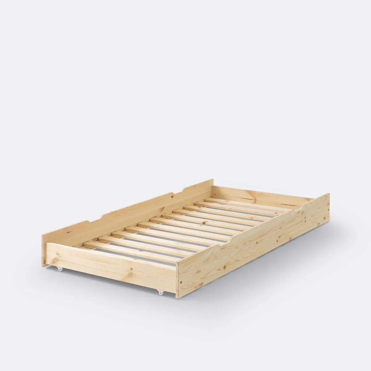 Loan Single Trundle Bed - Untreated Light Wood, Solid Pine product