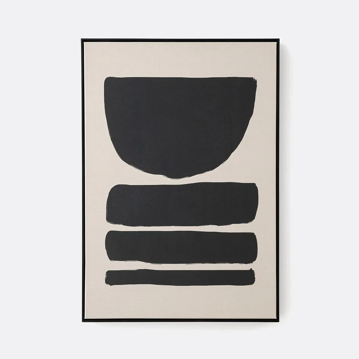 Lodga Printed Linen Canvas - Ecru, Black product