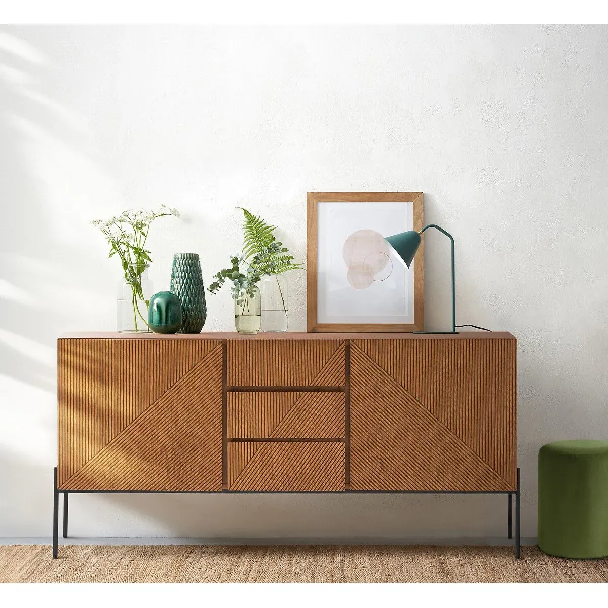 Lodge 2-Door 2-Drawer Sideboard - Walnut, Oak Veneer alternate view