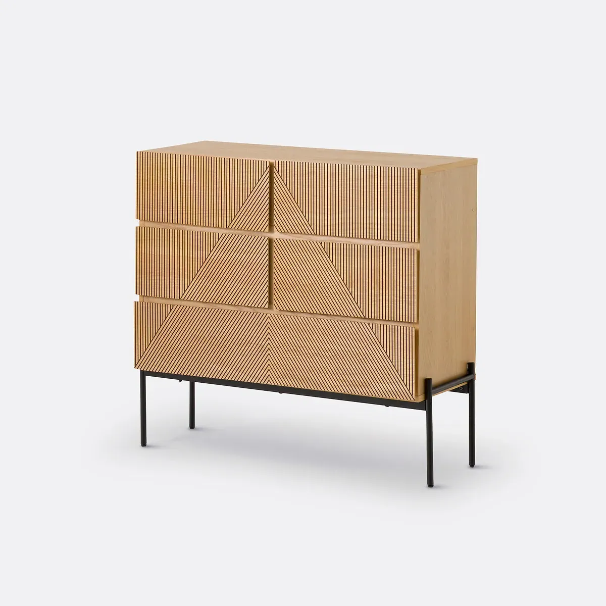 Lodge 5-Drawer Chest - Natural, Oak Veneer MDF product