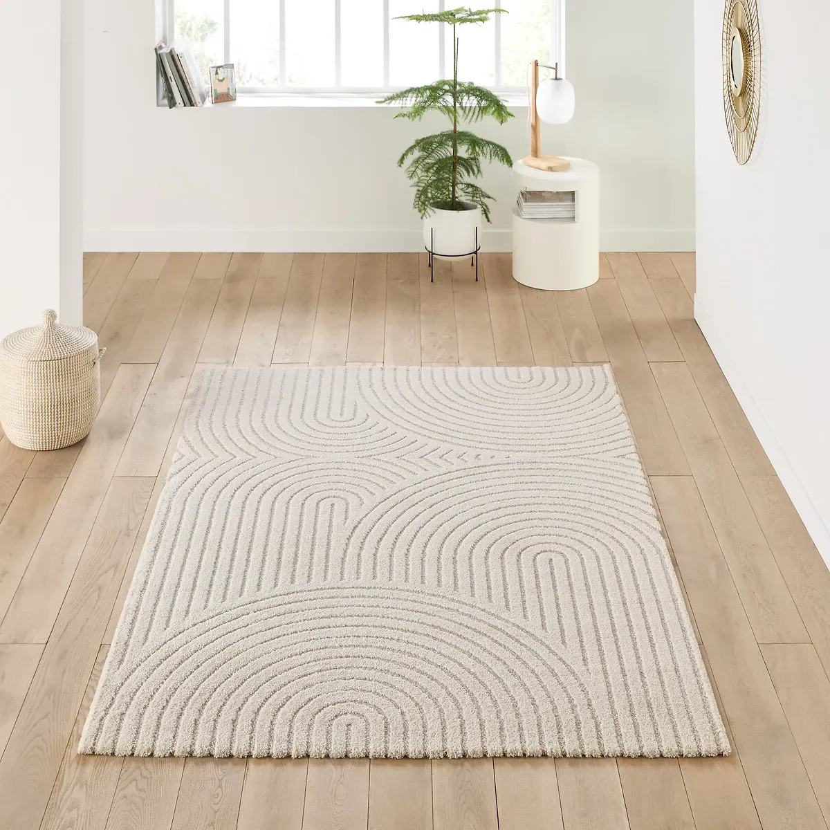 Lodgo Geometric Rug - Ecru, Polypropylene product