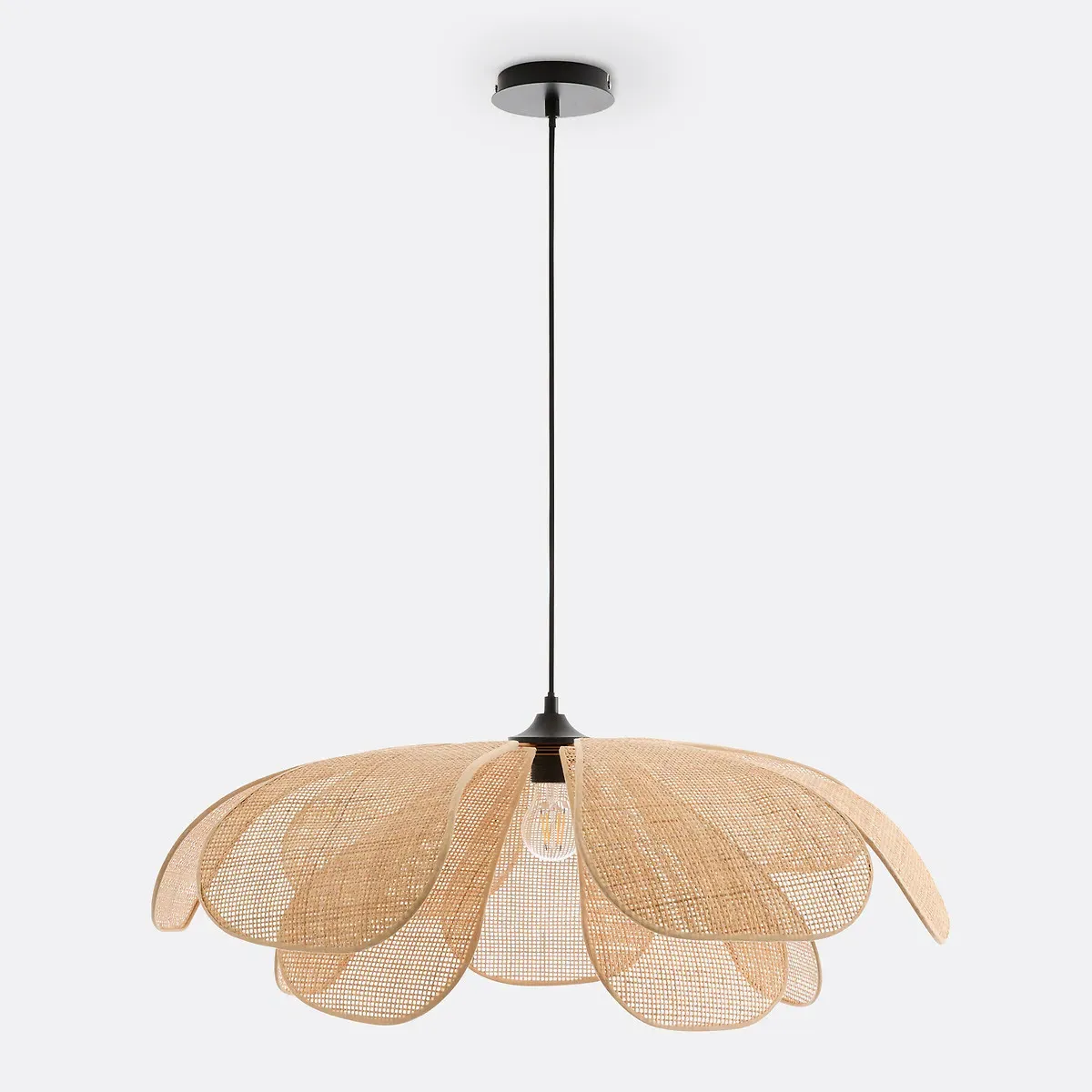 Lola 80cm Rattan Petal Ceiling Light - Natural product