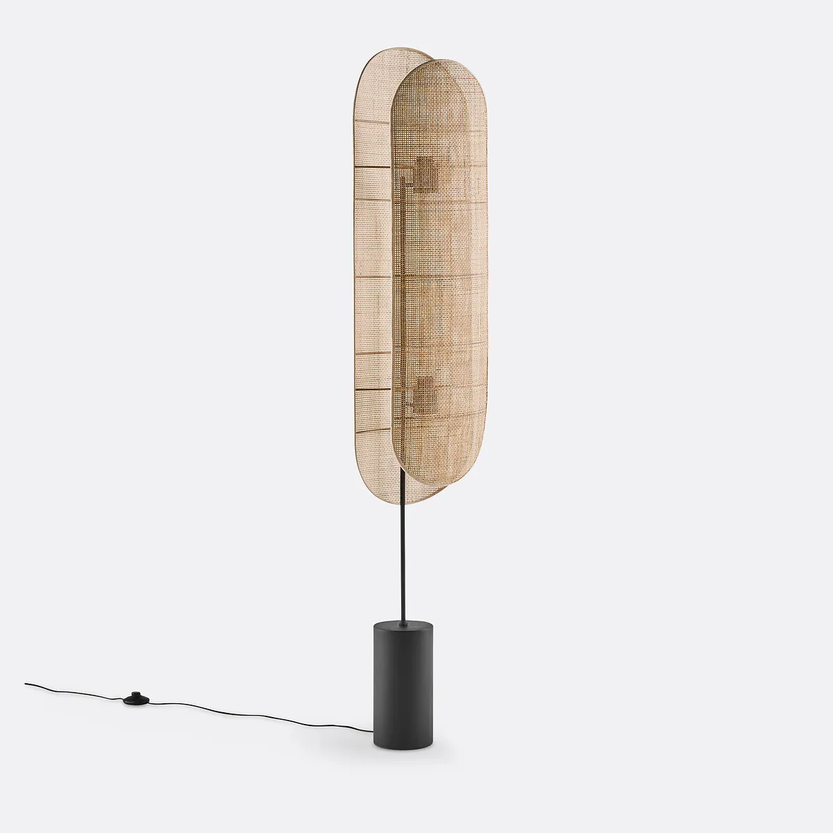 Lola Cane & Metal Wall Lamp - Natural product