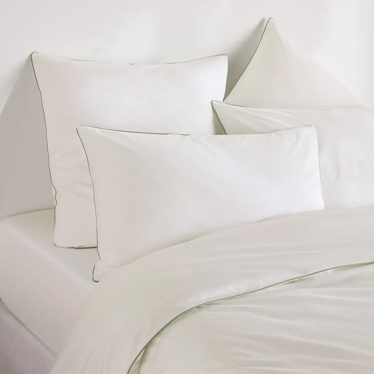 Lona Fitted Sheet with 30cm Flap - White, Lyocell/Cotton alternate view