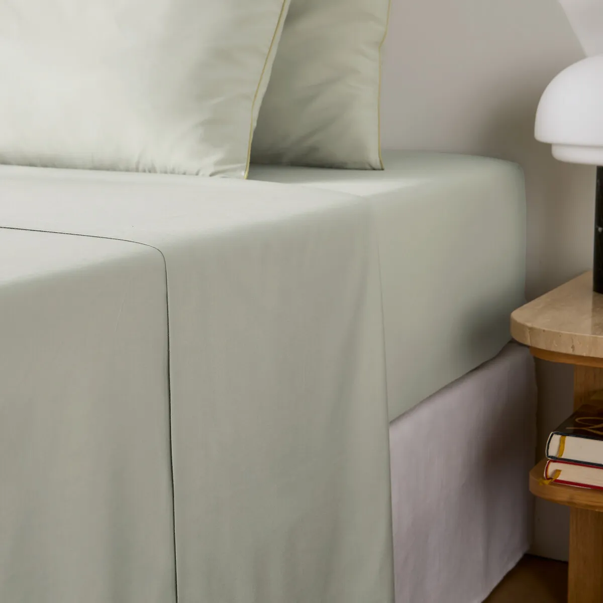 Lona Flat Sheet - Celadon Blue, Lyocell/Cotton Percale product