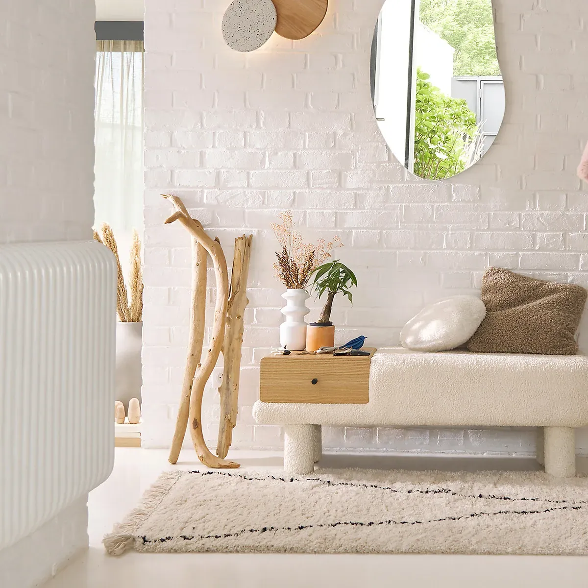 Luna Berber Style Runner - Ecru, Polypropylene alternate view