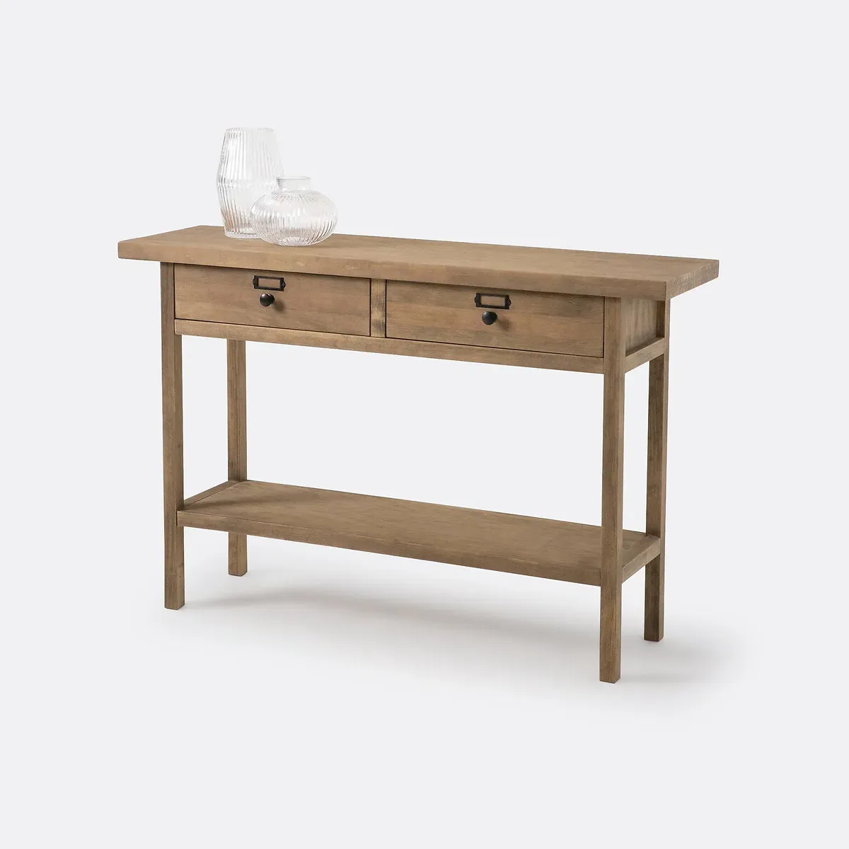 Lunja Console Table with Drawers - Natural Waxed, Solid Pine product