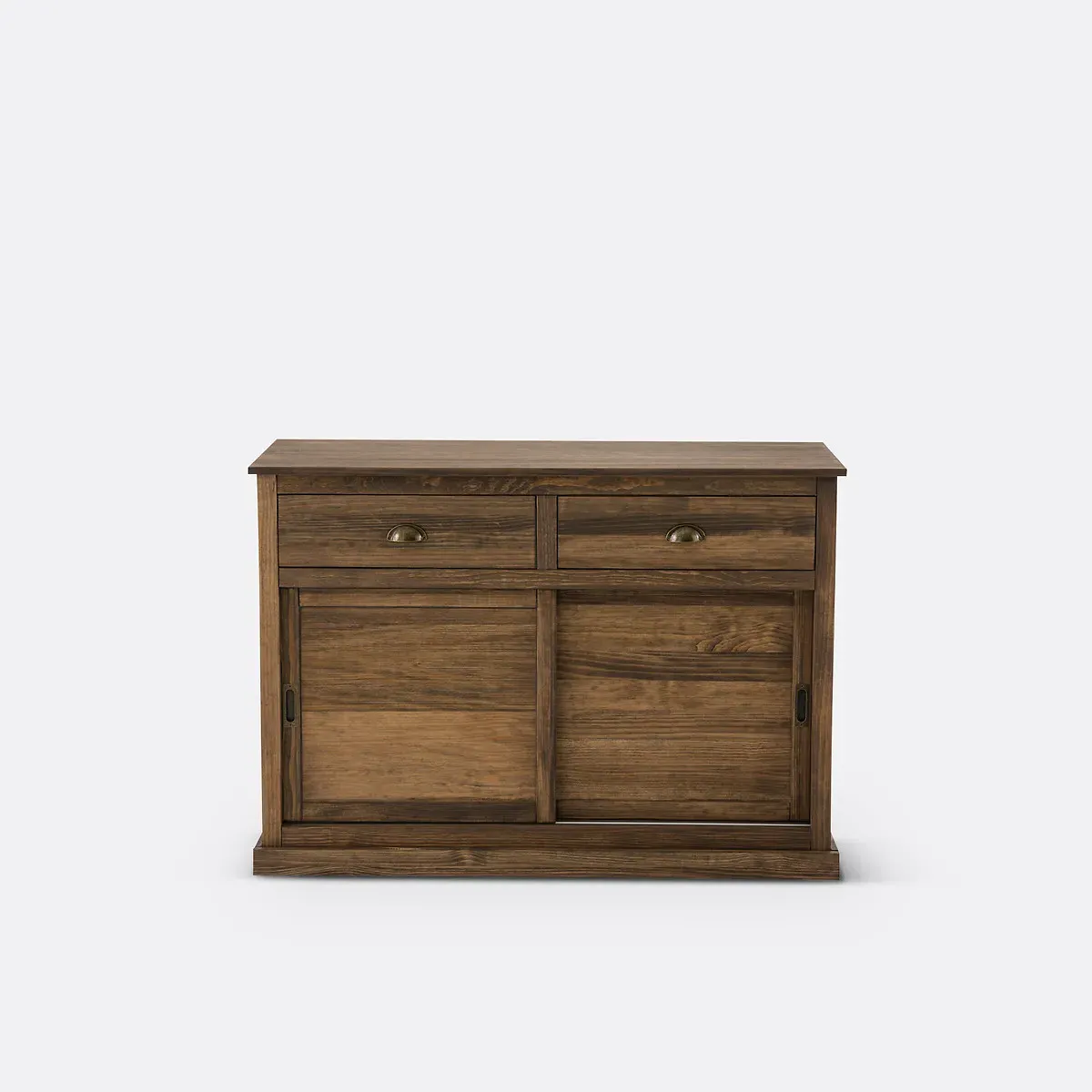 Lunja Sideboard with 2 Doors and 2 Drawers - Natural Waxed, Solid Pine alternate view