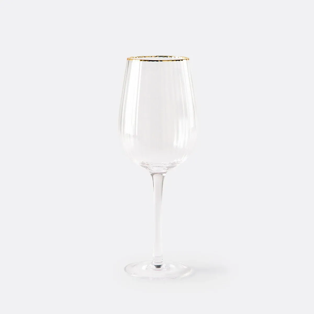 Lurik Set of 4 Wine Glasses - Transparent, Ribbed Glass product
