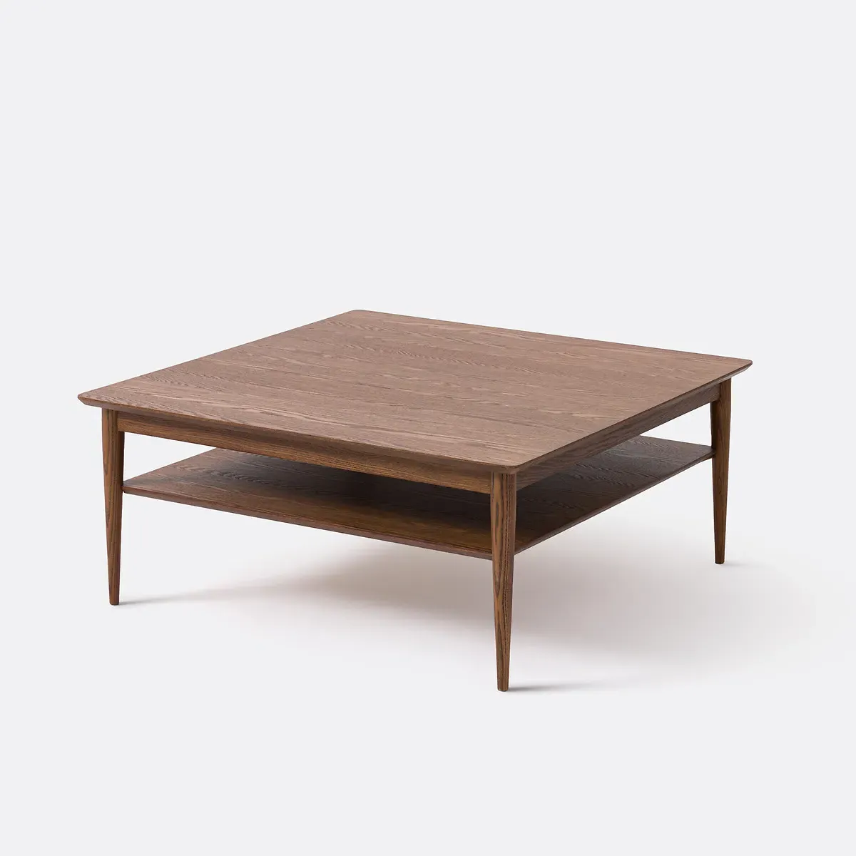 Lussan Two-Tier Square Coffee Table - Walnut, Ash Veneer product