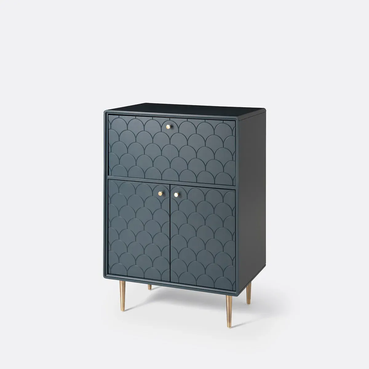Luxore Pine Bar Cabinet - Prussian Blue product