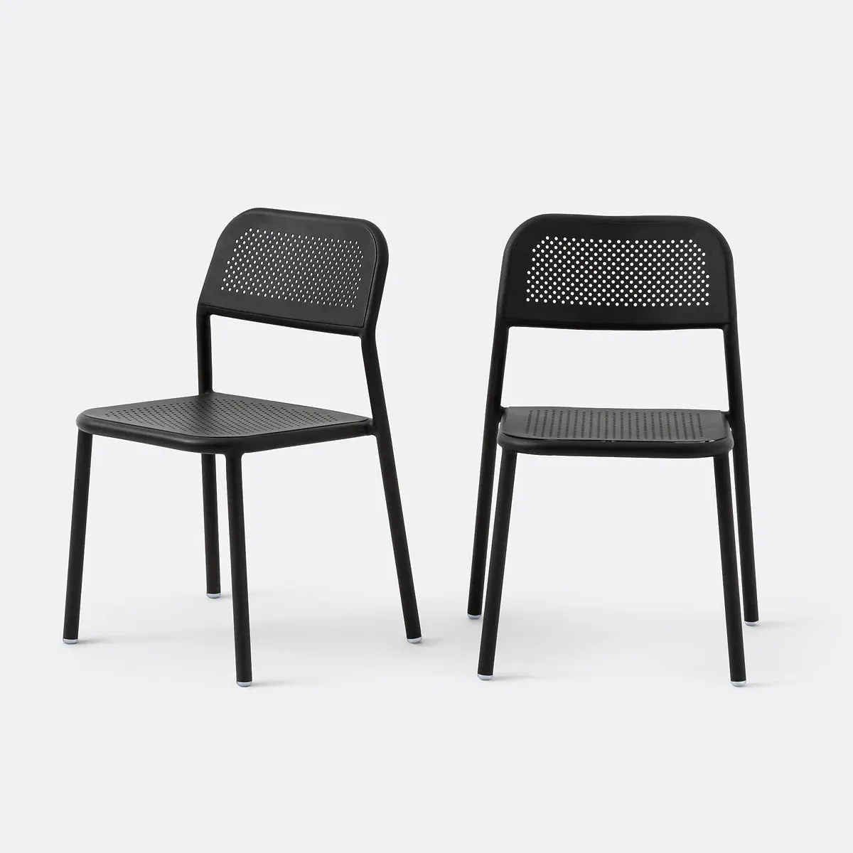 Lyona Set of 2 Garden Chairs - Black, Aluminium product
