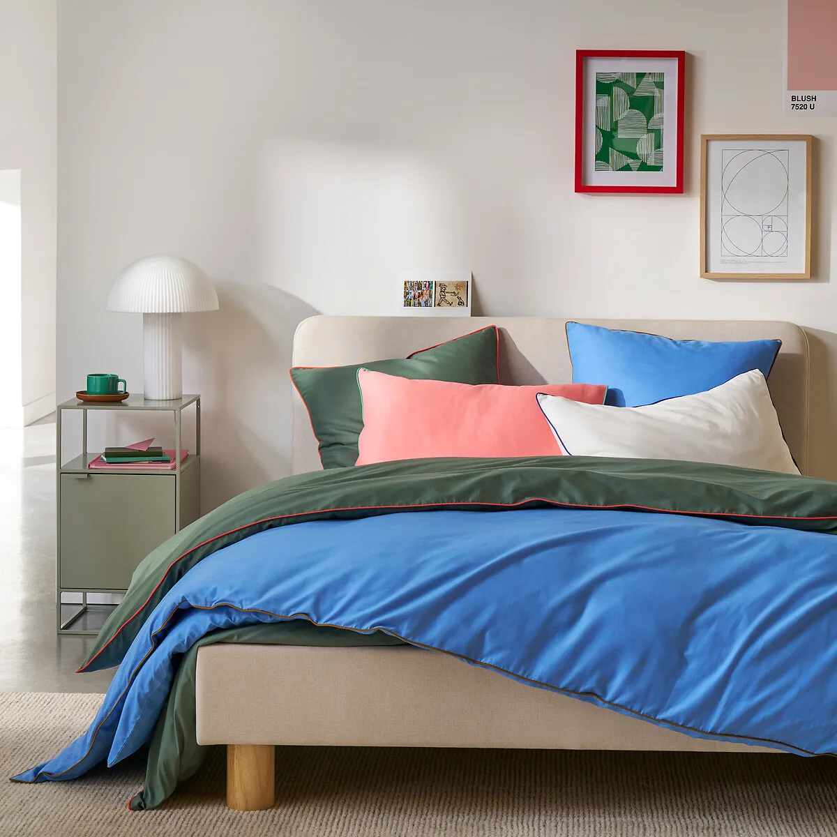 Macha Plain Duvet Cover - Provence Blue, Cotton alternate view