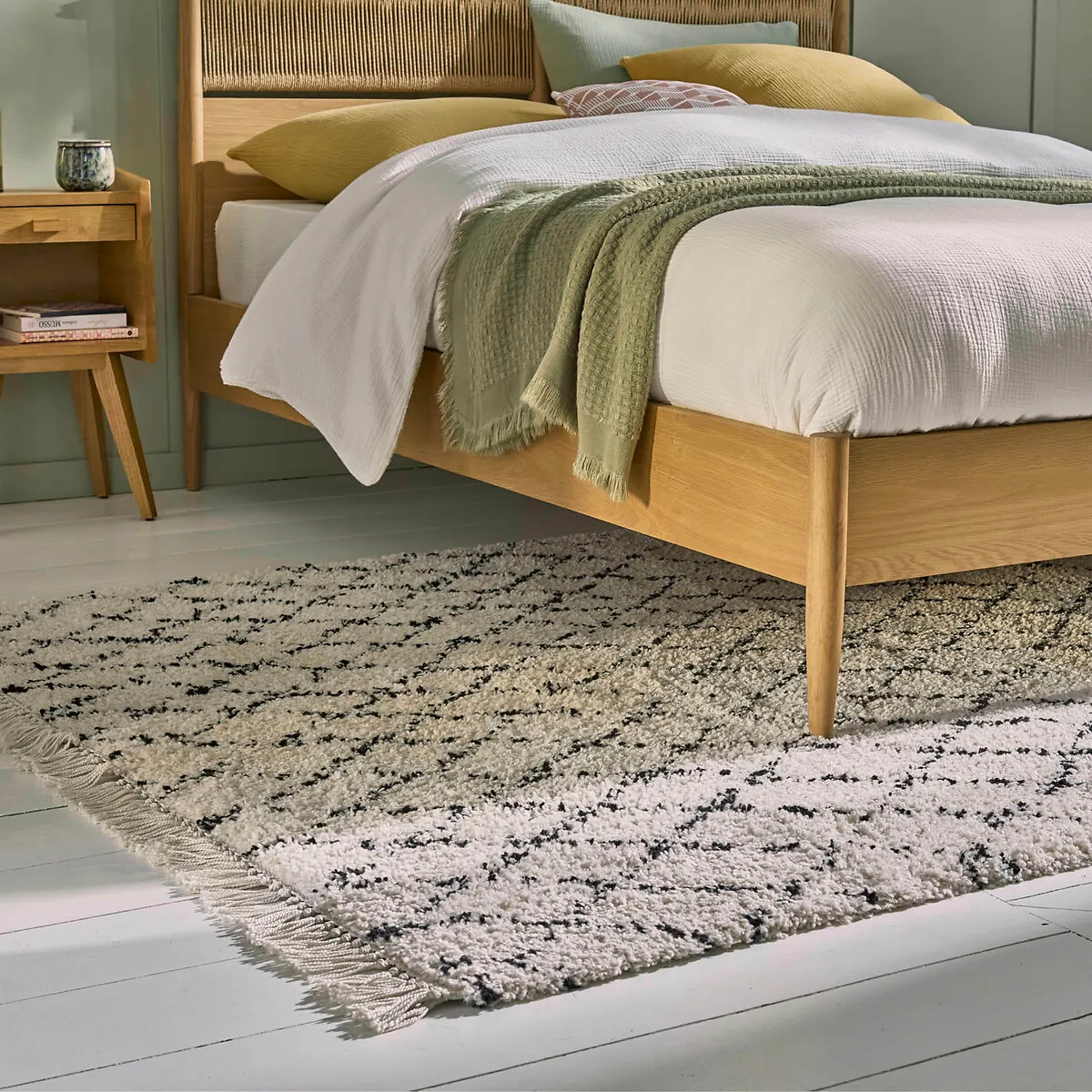 Madara Berber-Style Rug - White, Polypropylene alternate view