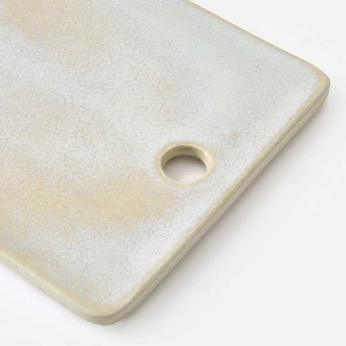 Madlena Reactive-Glazed Stoneware Chopping Board - Pearly Beige alternate view
