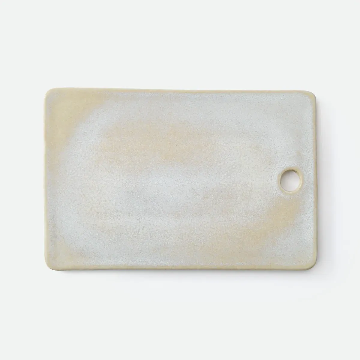 Madlena Reactive-Glazed Stoneware Chopping Board - Pearly Beige product