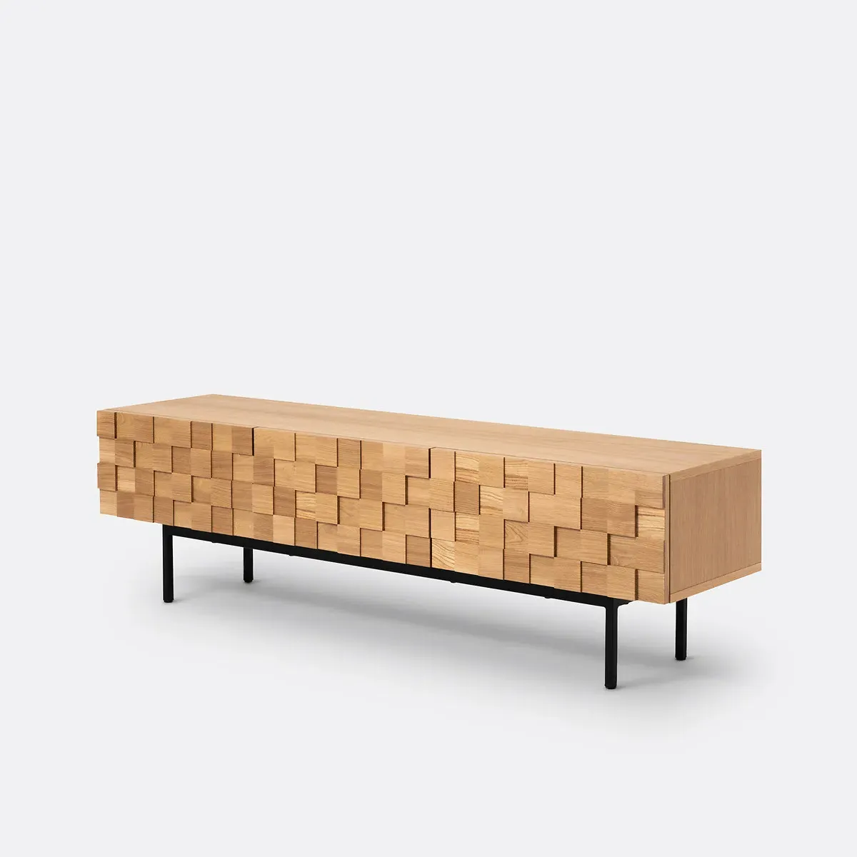 Madria 3-Door TV Cabinet - Oak Veneer product