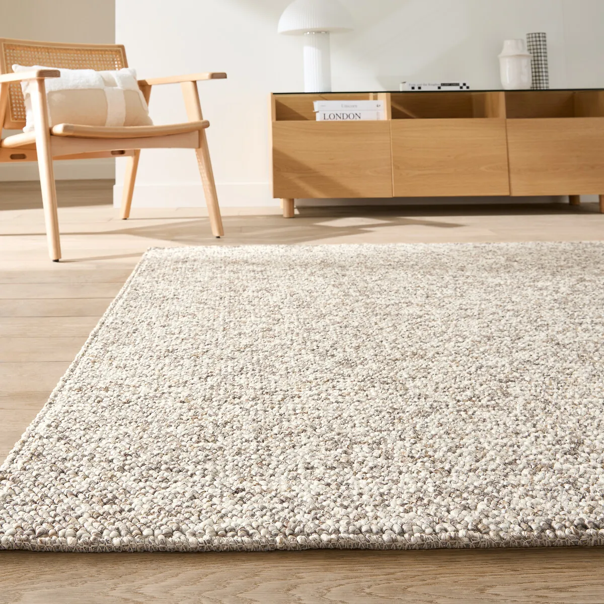 Mako Fleece Effect Rug - Grey Marl, Polypropylene alternate view