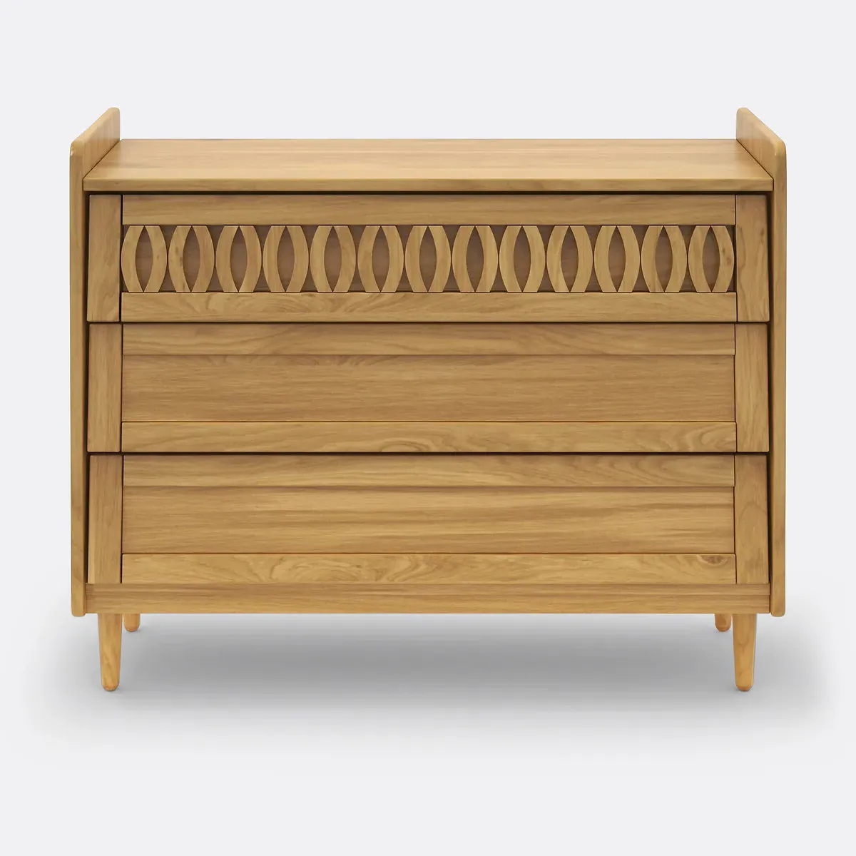 Malaya 3-Drawer Chest of Drawers - Oak alternate view