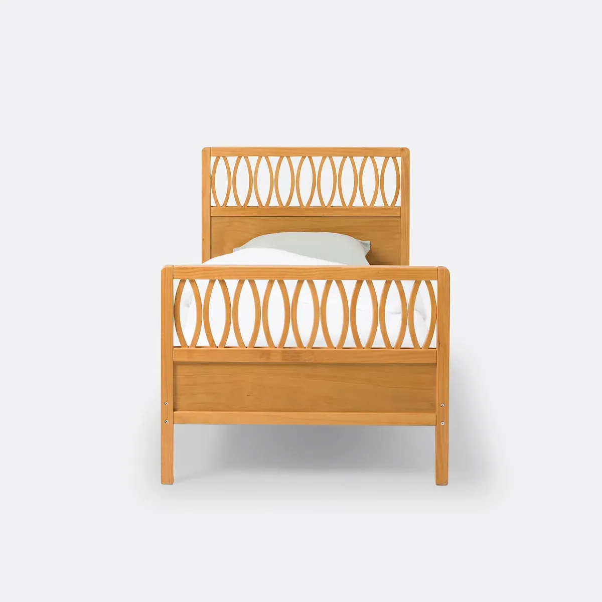 Malaya Single Bed Frame with Slatted Base - Dark Oak, Solid Pine alternate view