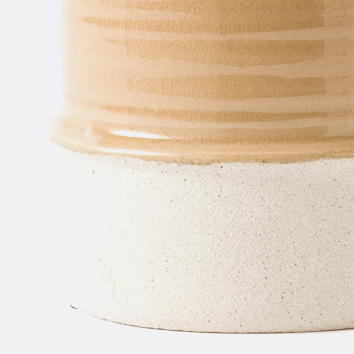 Malino Enamelled Ceramic Flower Pot - Cappuccino alternate view