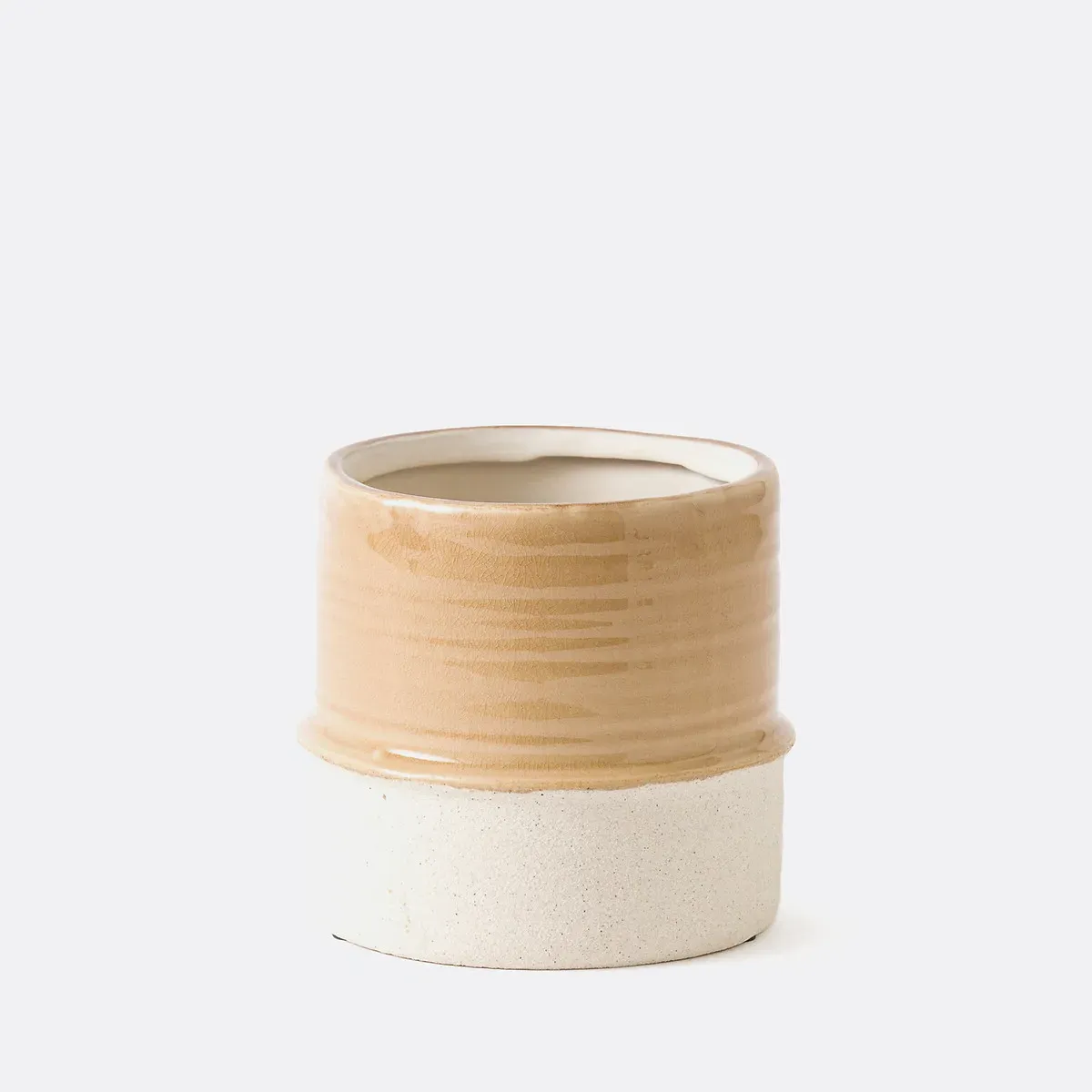 Malino Enamelled Ceramic Flower Pot - Cappuccino product
