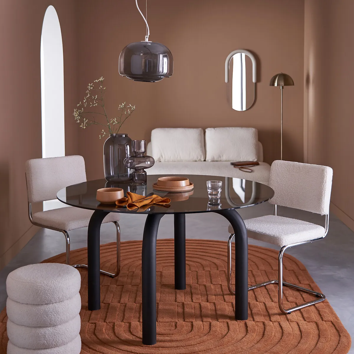 Malko Oval Wool Rug - Caramel alternate view