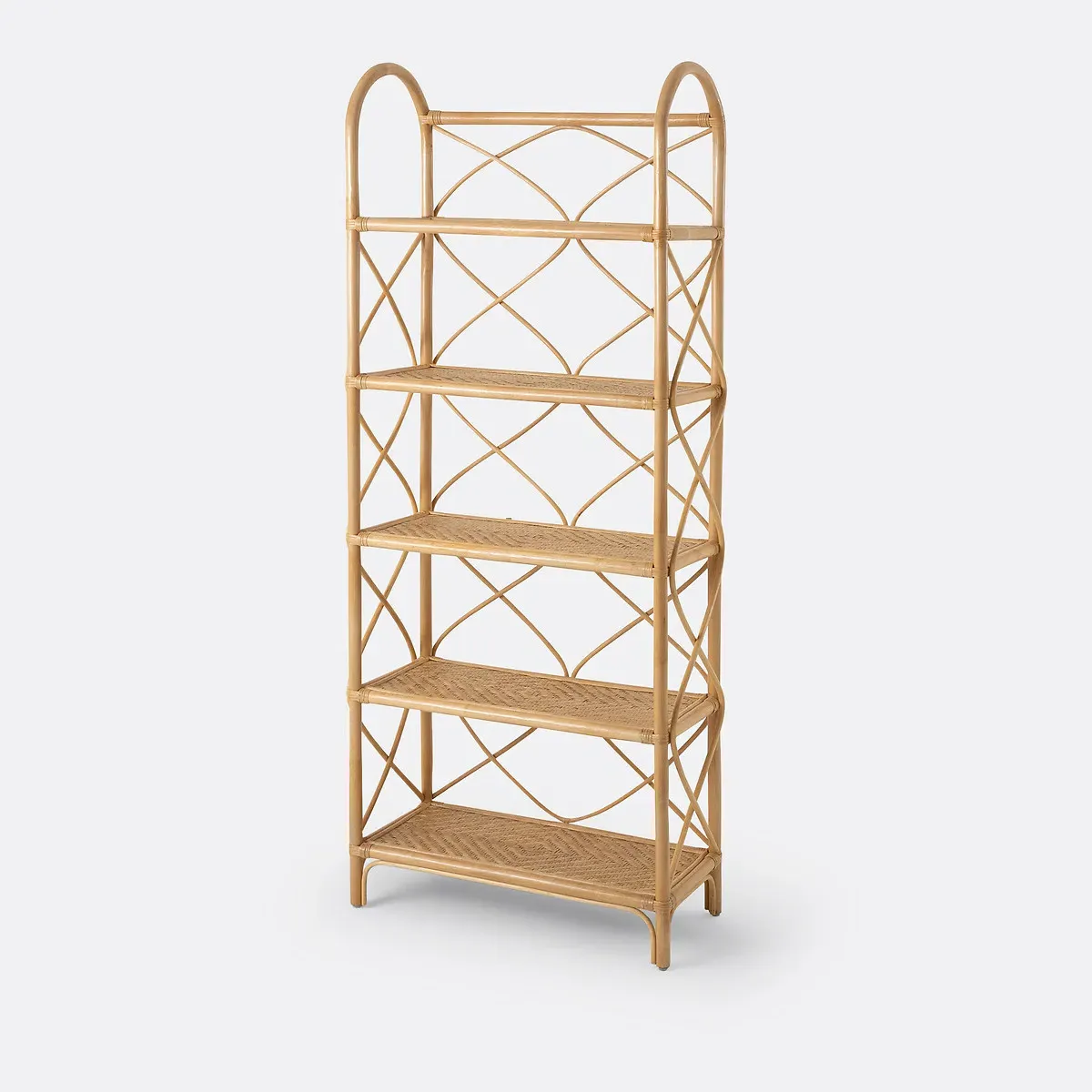 Malu 5-Shelf Rattan Bookcase - Natural product