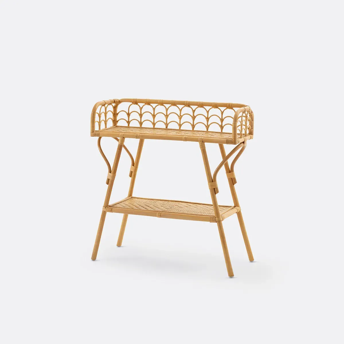 Malu Console Table with Shelves - Natural, Rattan Cane product