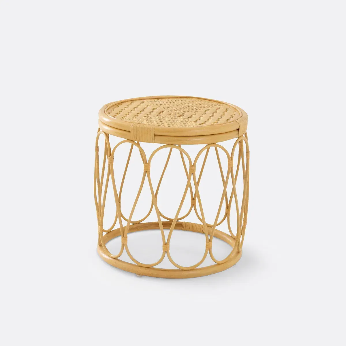 Malu Round Rattan Side Table - Natural product