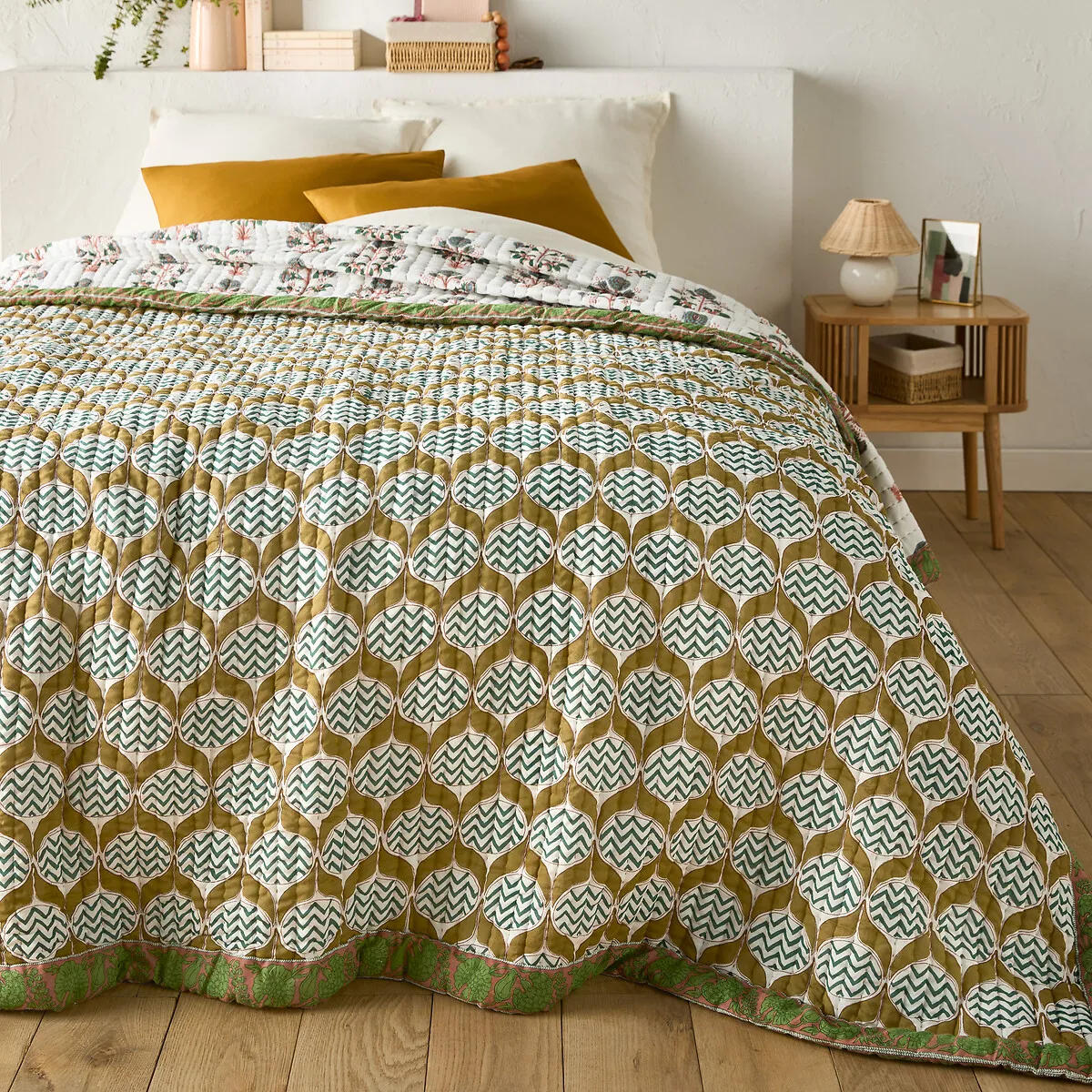 Malyam Kantha Cotton Voile Bedspread - Printed product