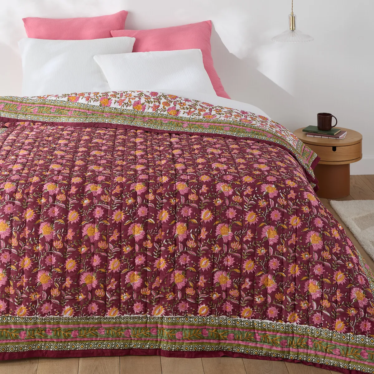 Manassi Block Print Bedspread - Floral, Cotton product