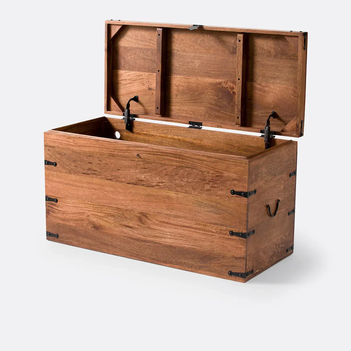Mang XL Storage Trunk - Brown, Solid Mango Wood alternate view