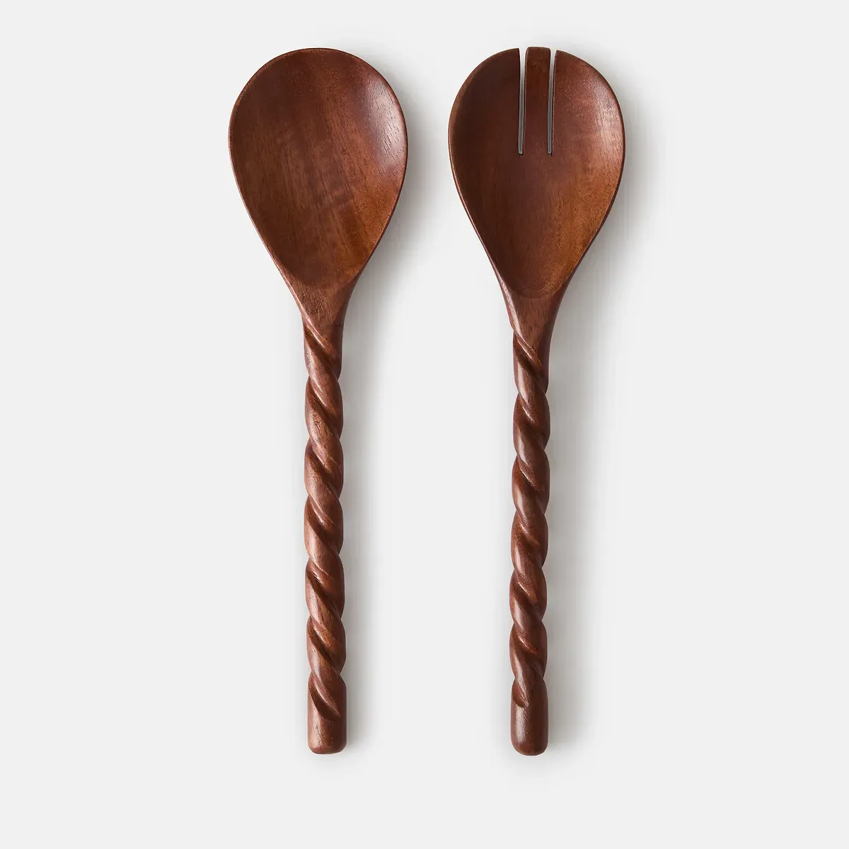Mangao Salad Servers - Brown, Mango Wood product