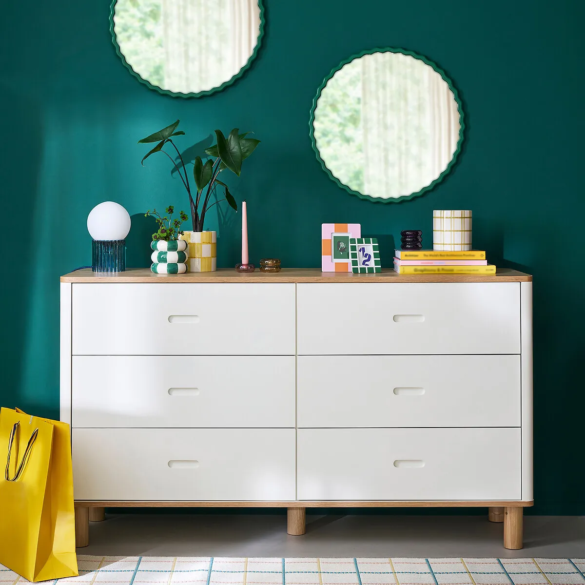 Manoe 6-Drawer Chest - Oak, MDF alternate view