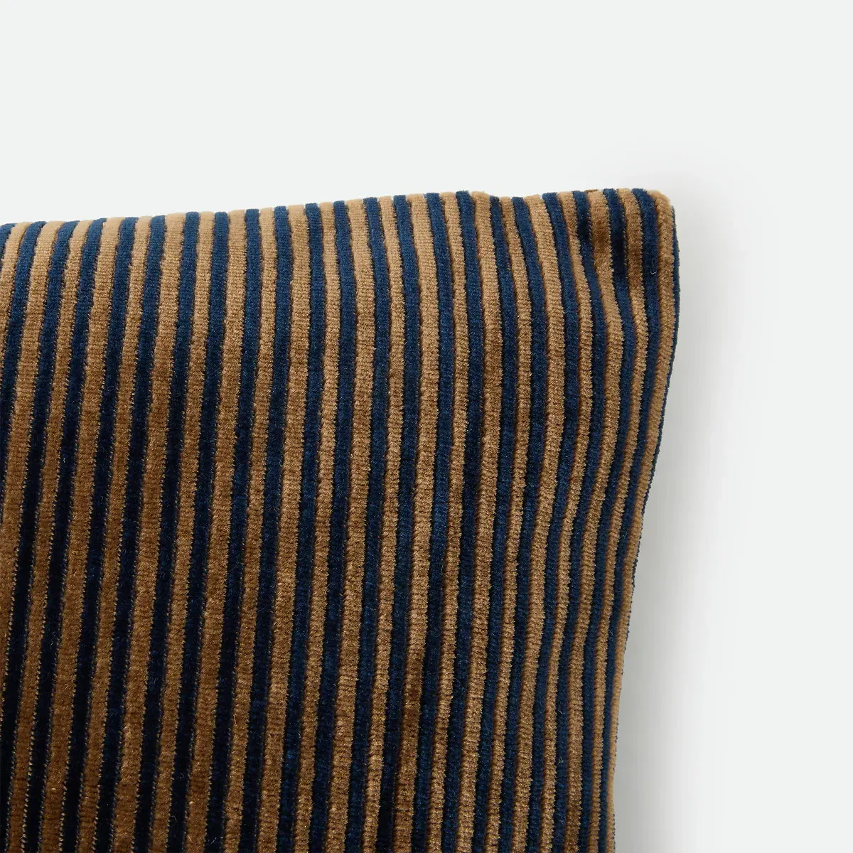 Manoki Striped Rectangular Cushion Cover - Blue, Velvet alternate view