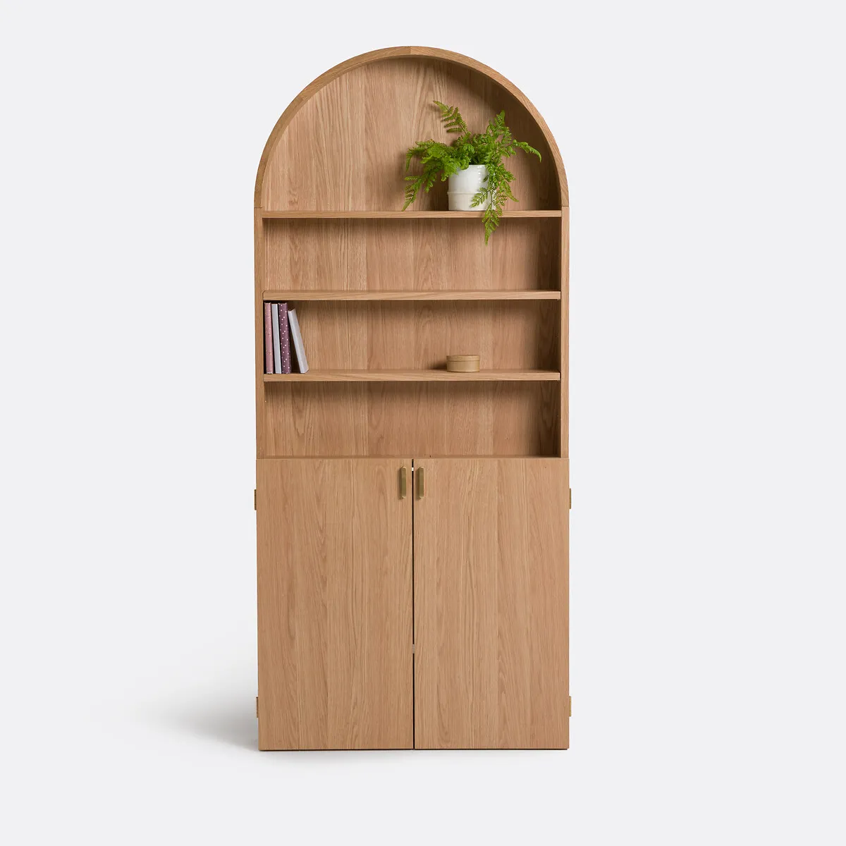 Marcela Bookcase with Hideaway Desk - Oak, Plywood alternate view