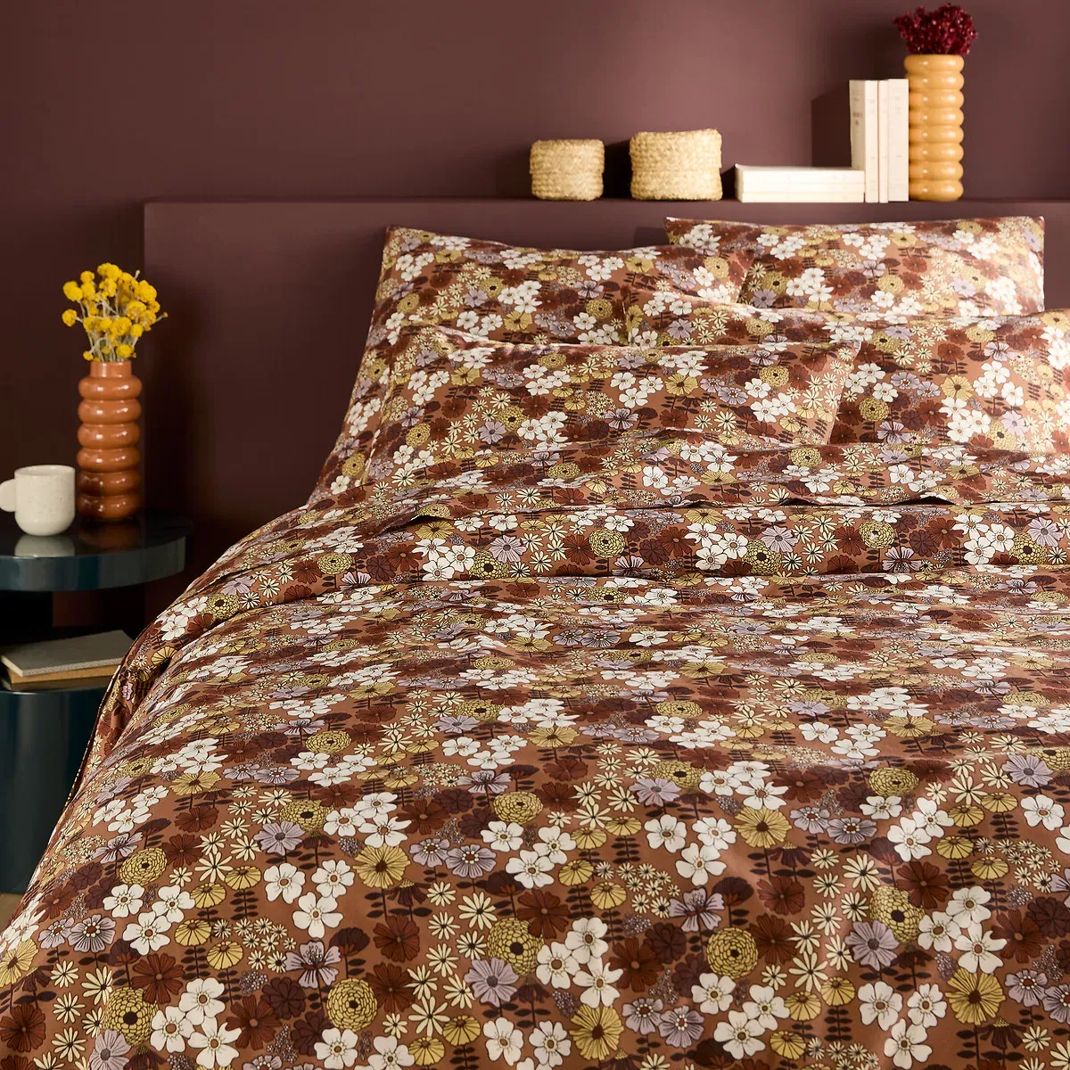 Marisol King Size Duvet Cover Floral Print - Cotton product