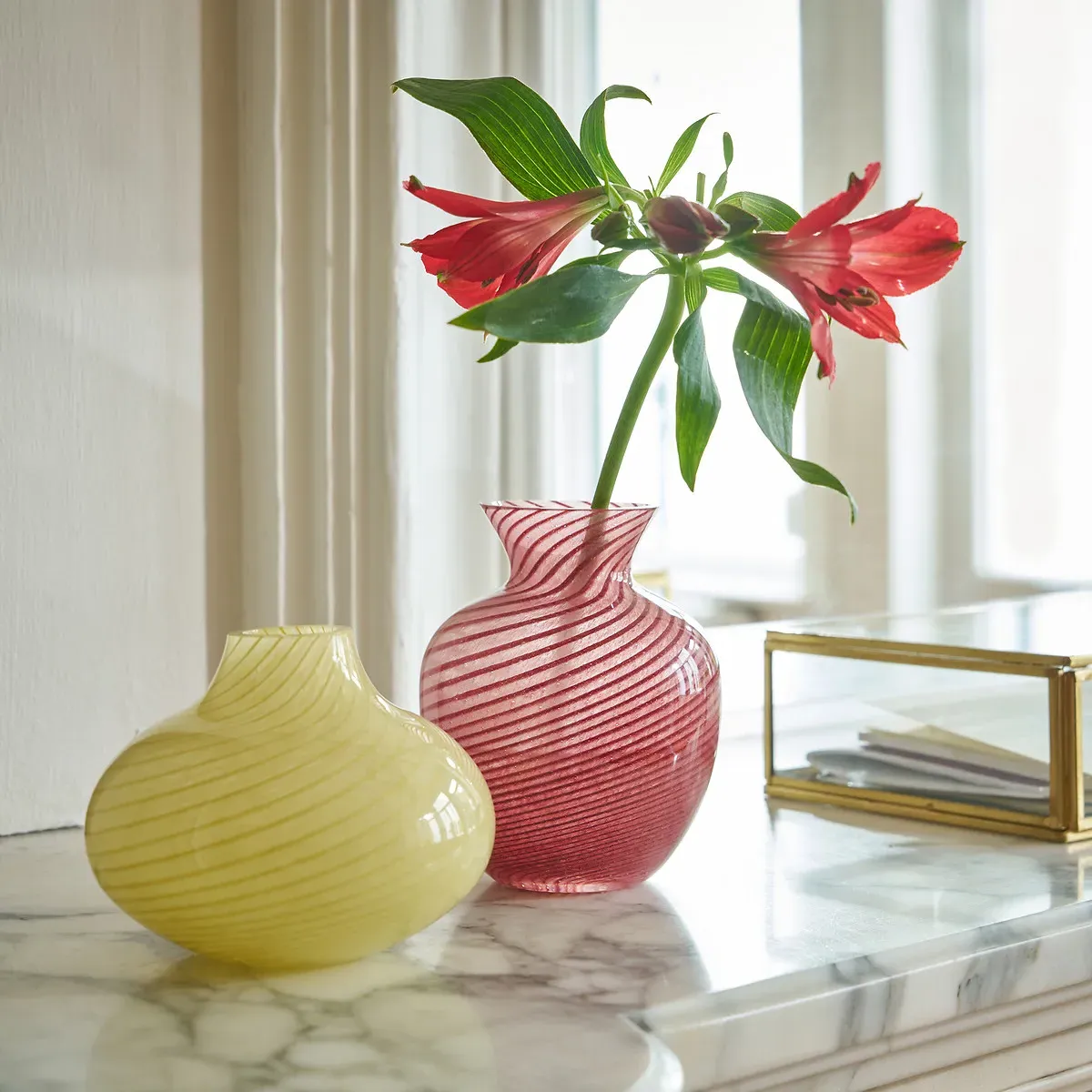 Marlia Glass Vase - Yellow alternate view