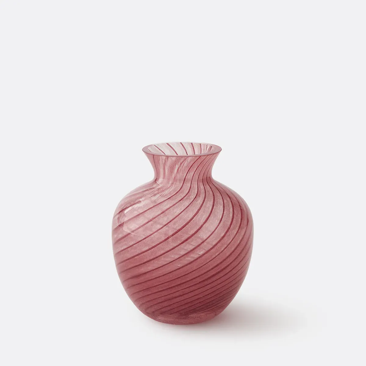 Marlia Striped Glass Vase - Pink product