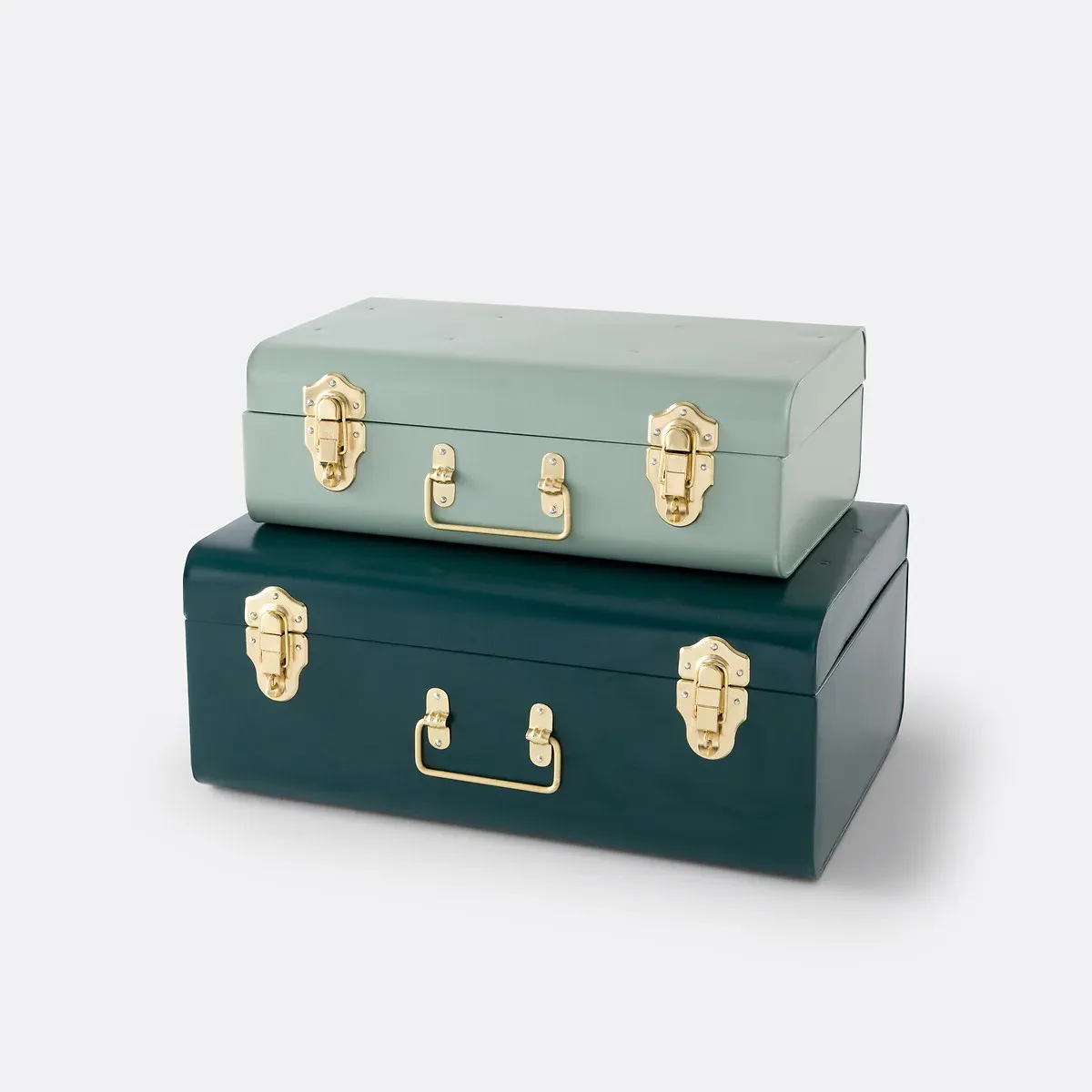 Masa Set of 2 Metal Storage Trunks - Sage Green product