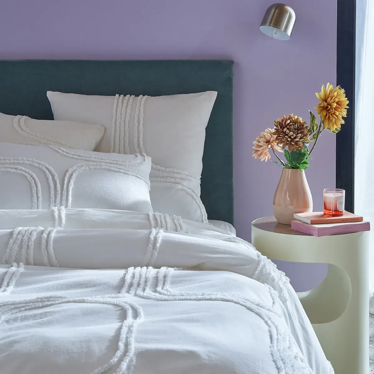 Massimo Tufted Cotton Duvet Cover - Off-White alternate view