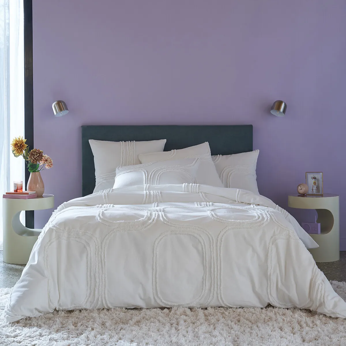 Massimo Tufted Cotton Duvet Cover - Off-White product