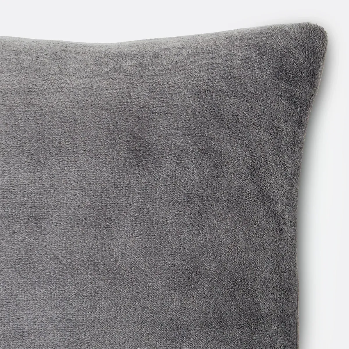 Maxine Square Fleece Cushion Cover - Charcoal, Polyester alternate view