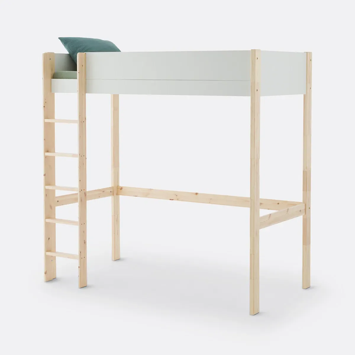 Meeting Single Loft Bed - White, Solid Pine product