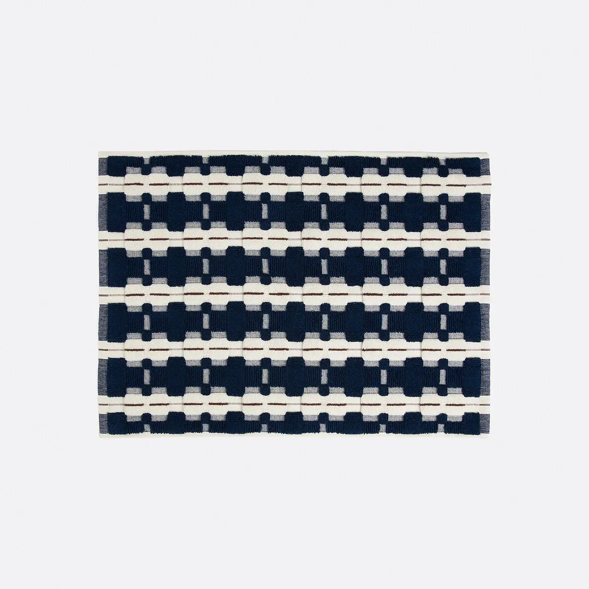 Meiri Bath Mat Jacquard Towelling - Blue, Cotton product