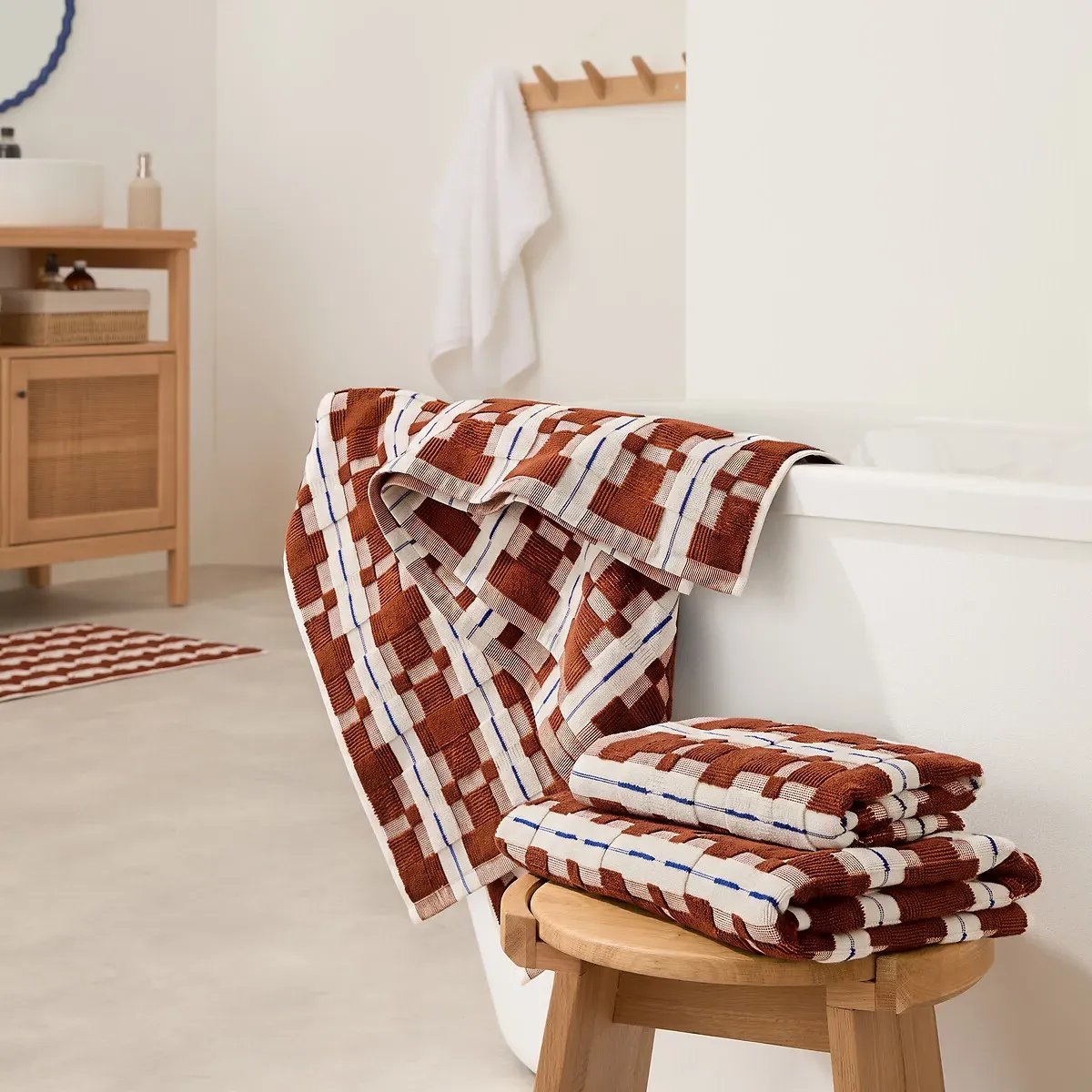 Meiri Hand Towel - Caramel, Jacquard Cotton alternate view