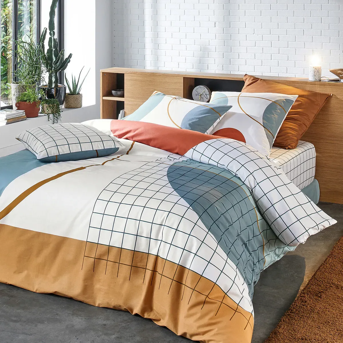 Melbourne Geometric Cotton Duvet Cover - Multi-Coloured product